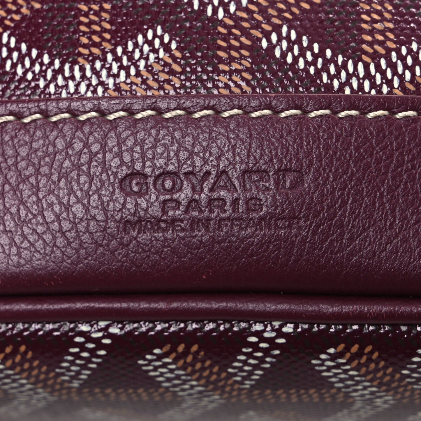 Goyardine Petit Flot Bucket Bag PM Burgundy