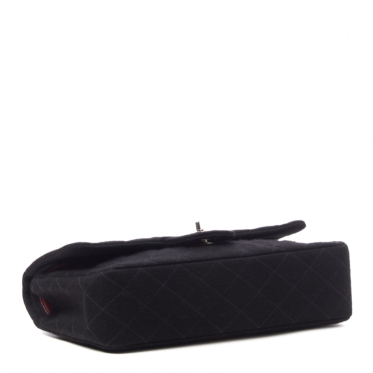 Chanel Jersey Quilted Medium Double Flap Black 3 of 9