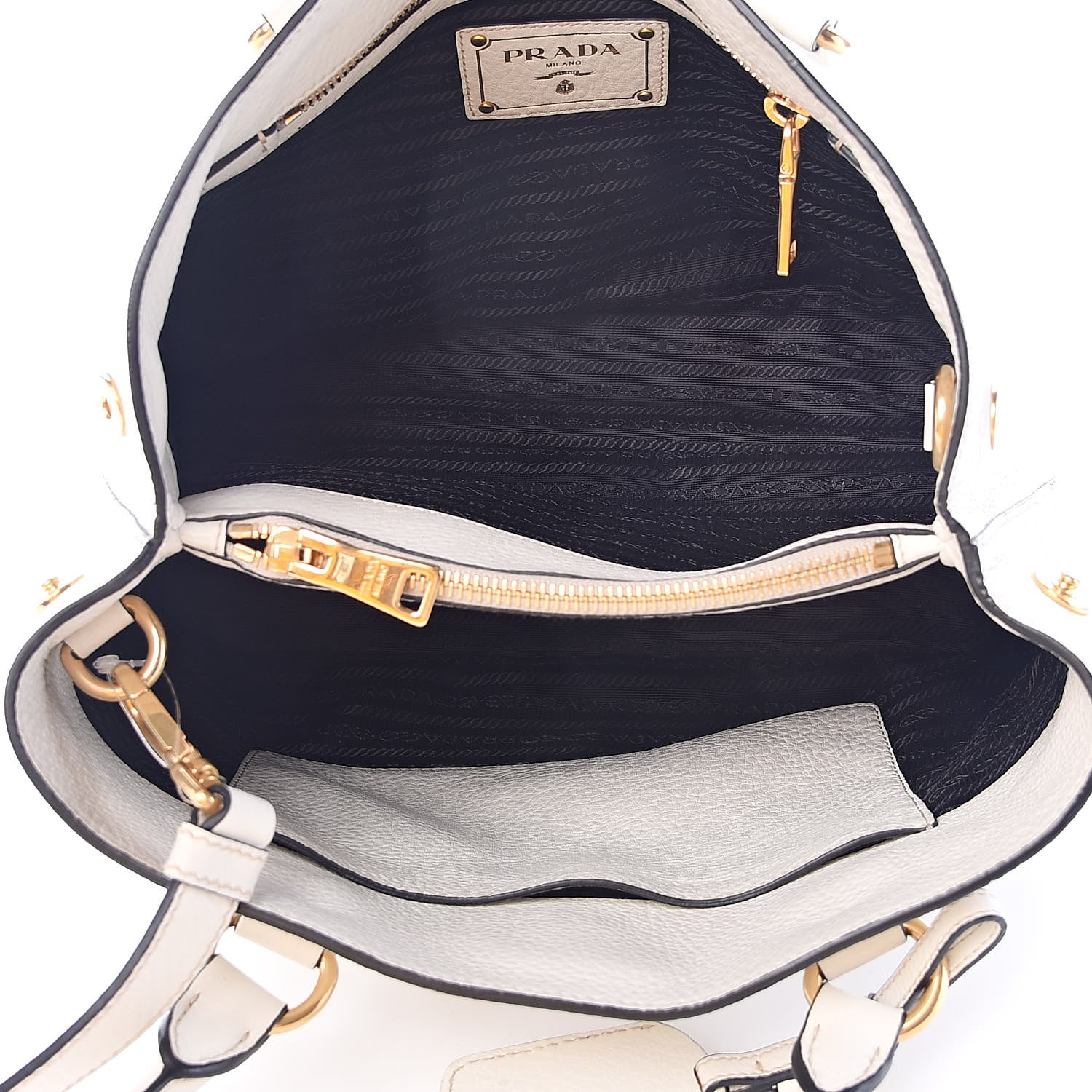 Prada Vitello Phenix Tote Talco 5 of 13