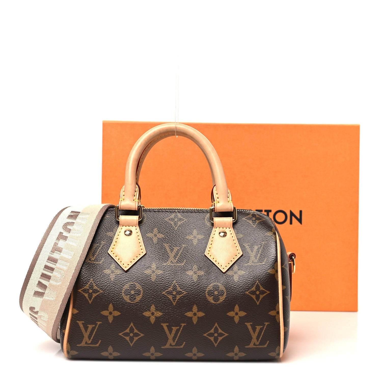 Louis Vuitton Monogram Speedy Bandouliere 20 Beige 10 of 10