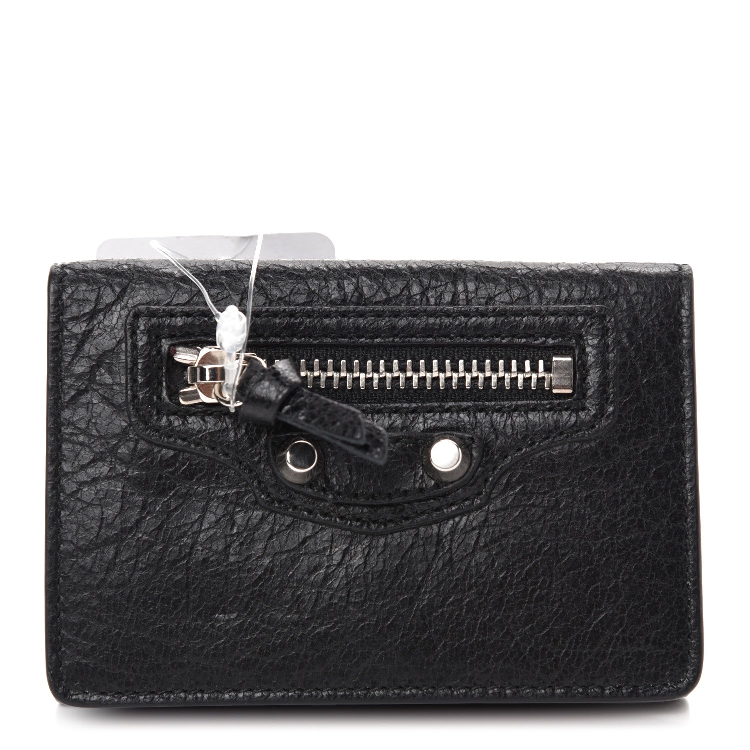 Balenciaga Agneau Classic Silver Hardware Mini Wallet Black 1 of 6