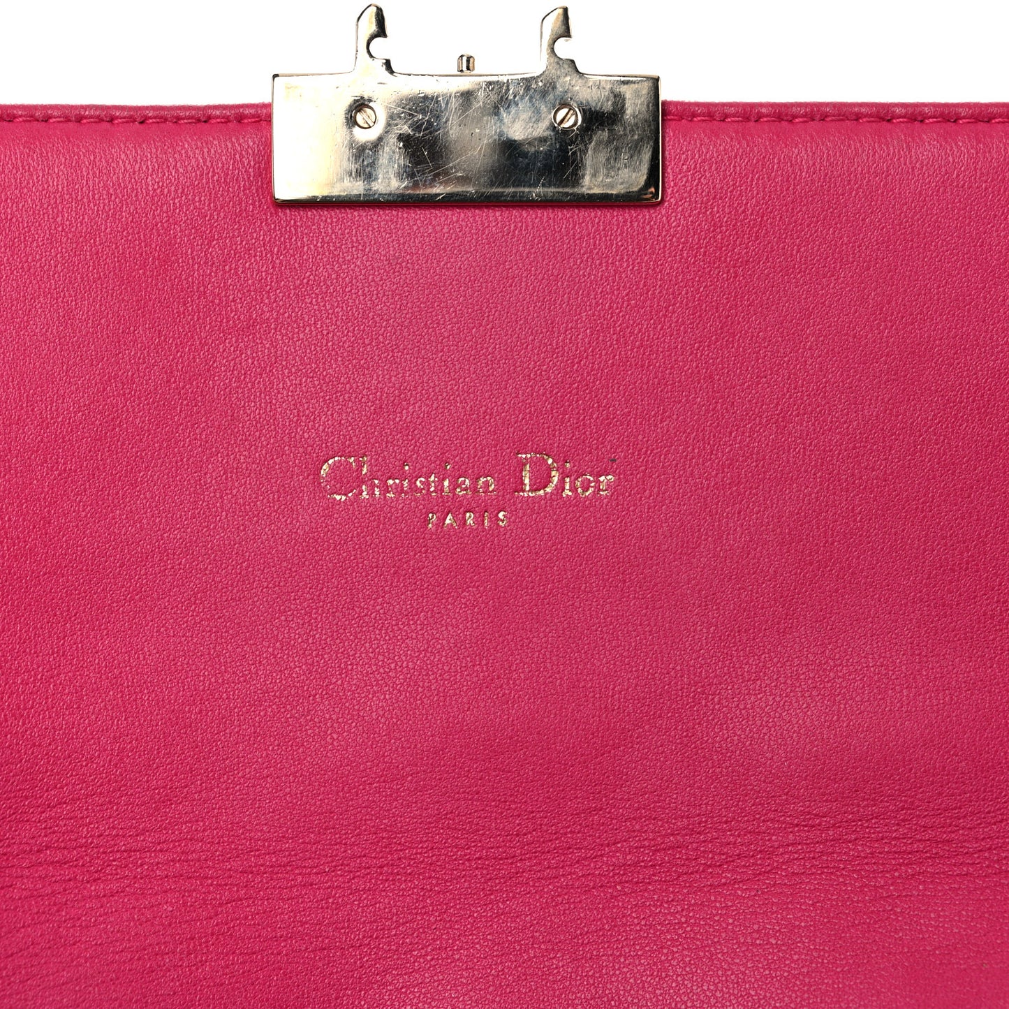 Lambskin Cannage Miss Dior Promenade Pouch Fuchsia
