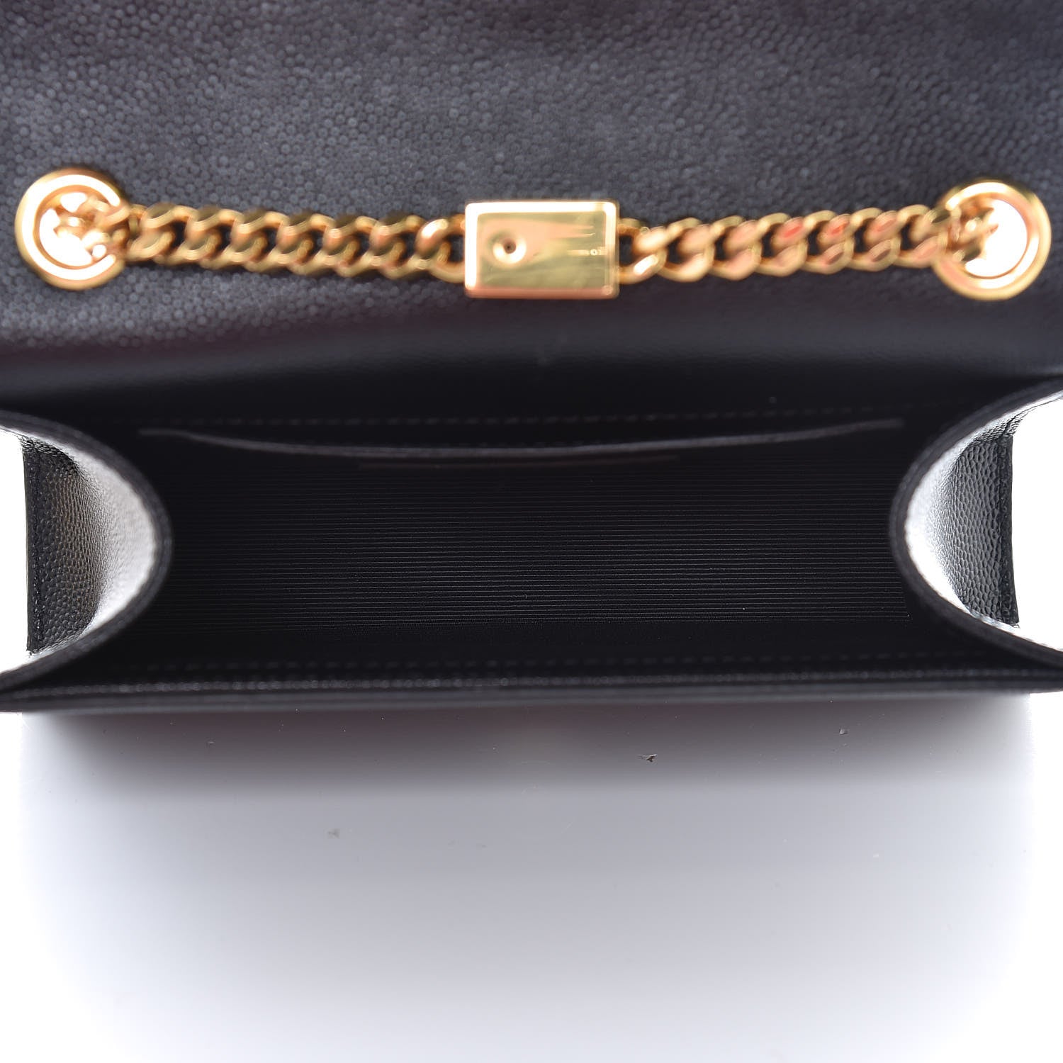 Saint Laurent Grain De Poudre Small Monogram Kate Satchel Black 5 of 10