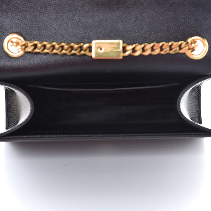 Saint Laurent Grain De Poudre Small Monogram Kate Satchel Black 5 of 10