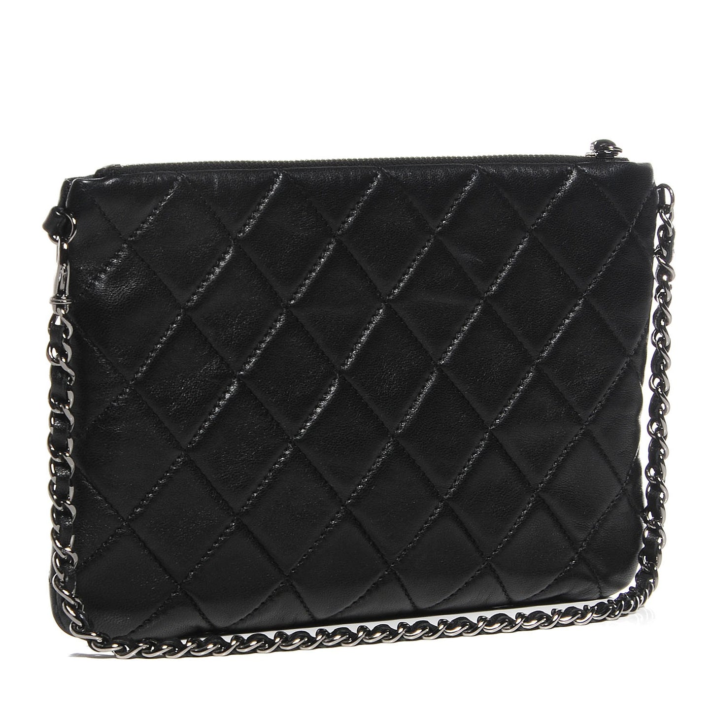 Lambskin Mineral Nights Wristlet Gold Black