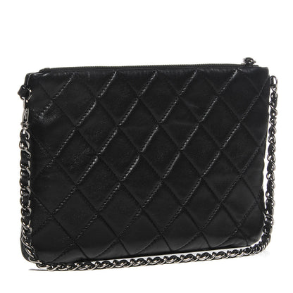 Chanel Lambskin Mineral Nights Wristlet Gold Black 3 of 8