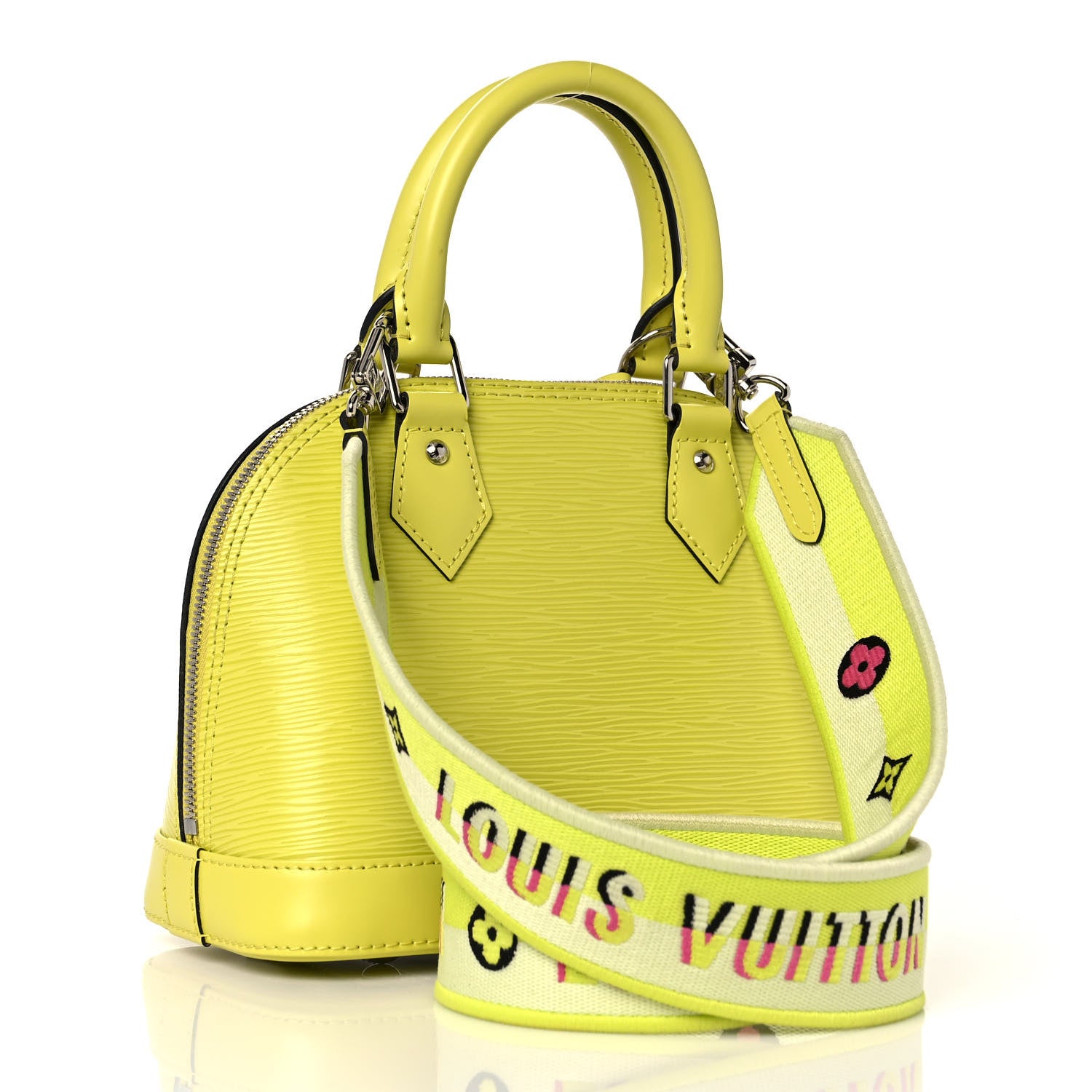 Louis Vuitton Epi Jacquard Alma BB Yellow Citron 3 of 8
