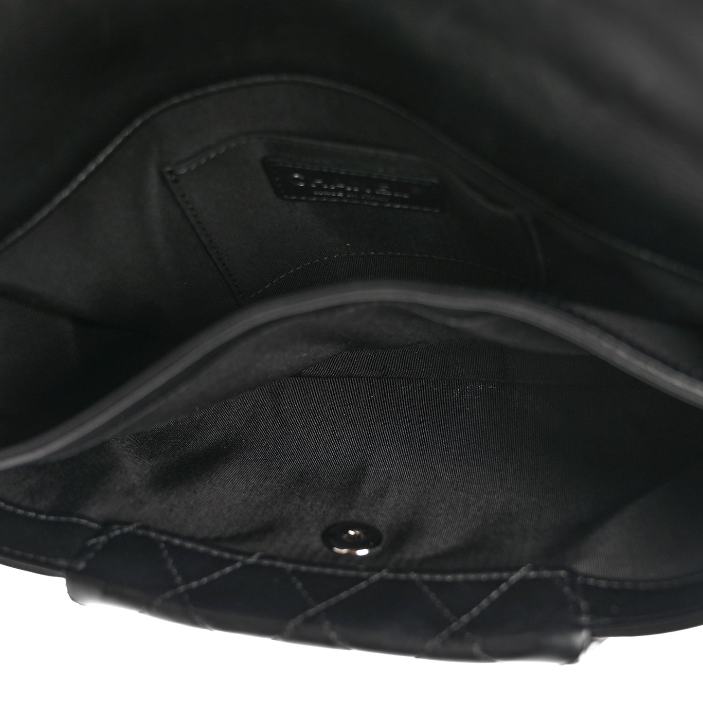 Lambskin Quilted Fold Up Again Clutch Black