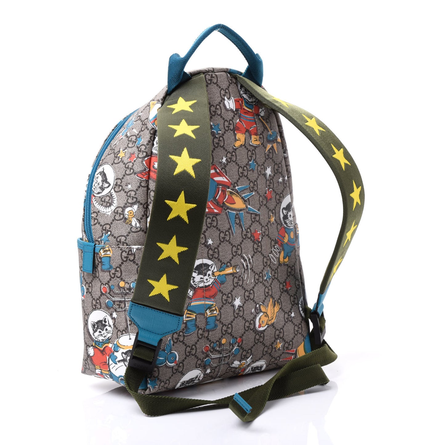 GG Supreme Monogram Space Cats Childrens Backpack