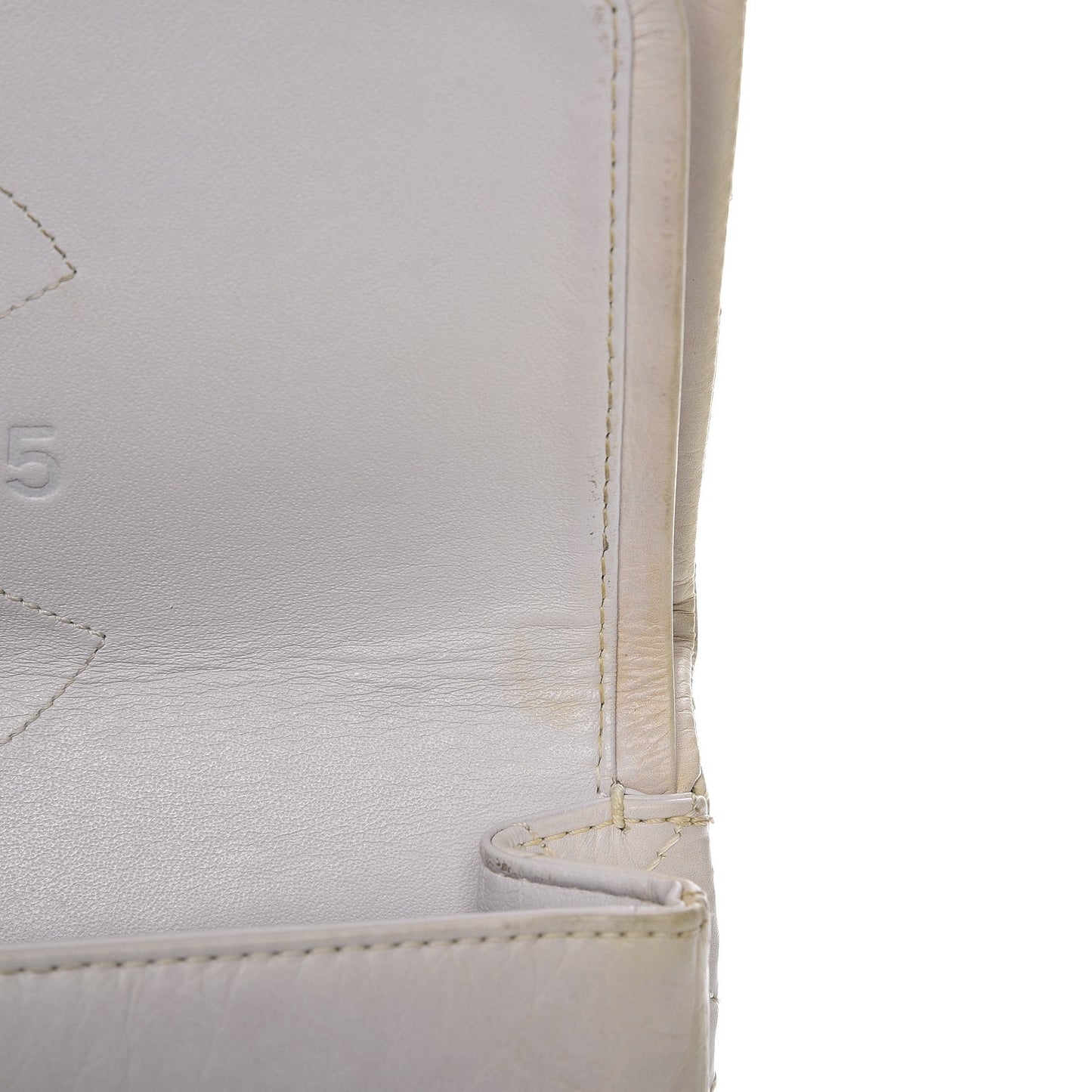 Aged Calfskin Quilted 2.55 Reissue 227 Flap White