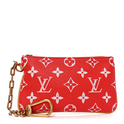 Louis Vuitton Calfskin Monogram Speedy P9 Bandouliere 50 Pochette Red 1 of 8