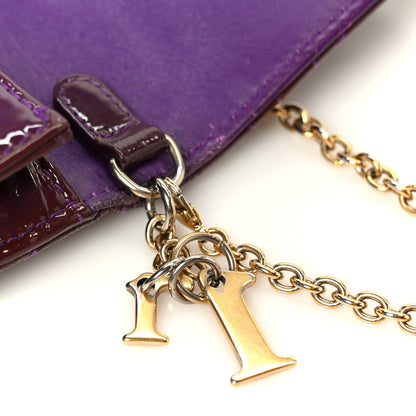 Christian Dior Patent Cannage Lady Dior Convertible Clutch Purple 9 of 12