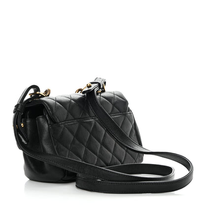 Chanel Shiny Sheepskin Quilted Mini Trapezio Flap Black 3 of 16