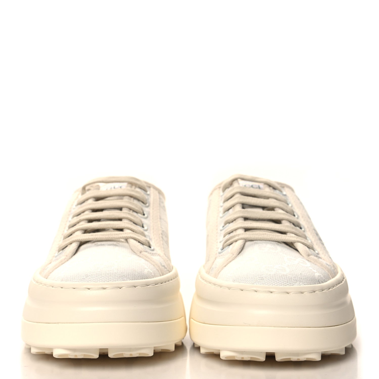 Gucci GG Monogram Womens 1977 Tennis Platform 52mm Sneakers 36 Great White Mystic White 3 of 8