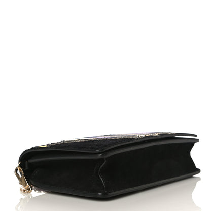 Givenchy Suede Calfskin Egyptian Print Mini Pandora Chain Wallet Multicolor 3 of 16