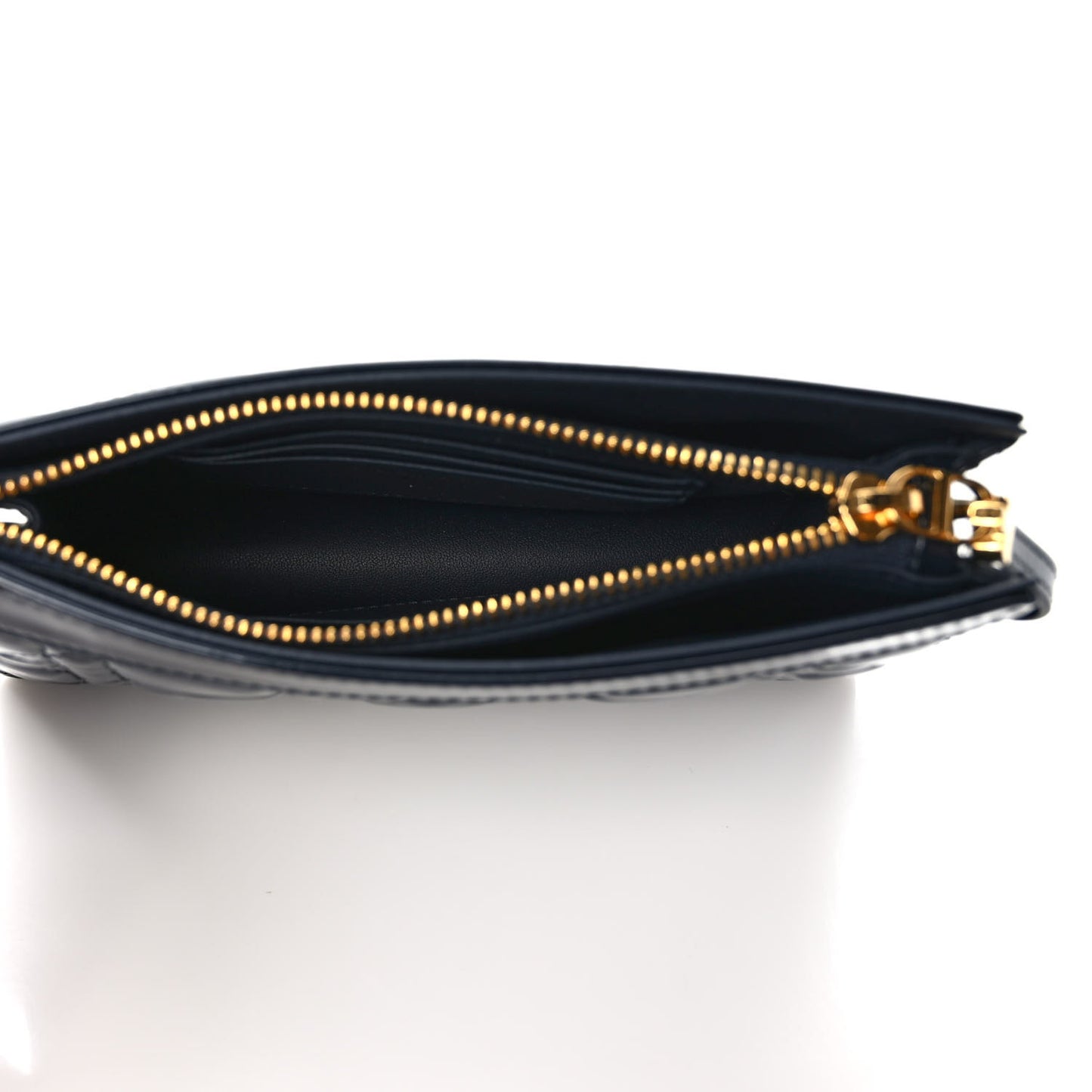 Patent Cannage Caro Zipped Pouch With Chain True Blue