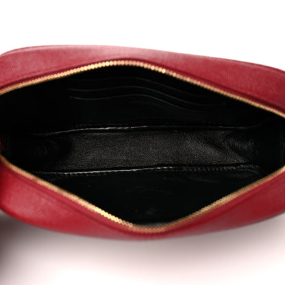 Saint Laurent Grain De Poudre Matelasse Monogram Mini Lou Camera Bag Eros Red 5 of 10