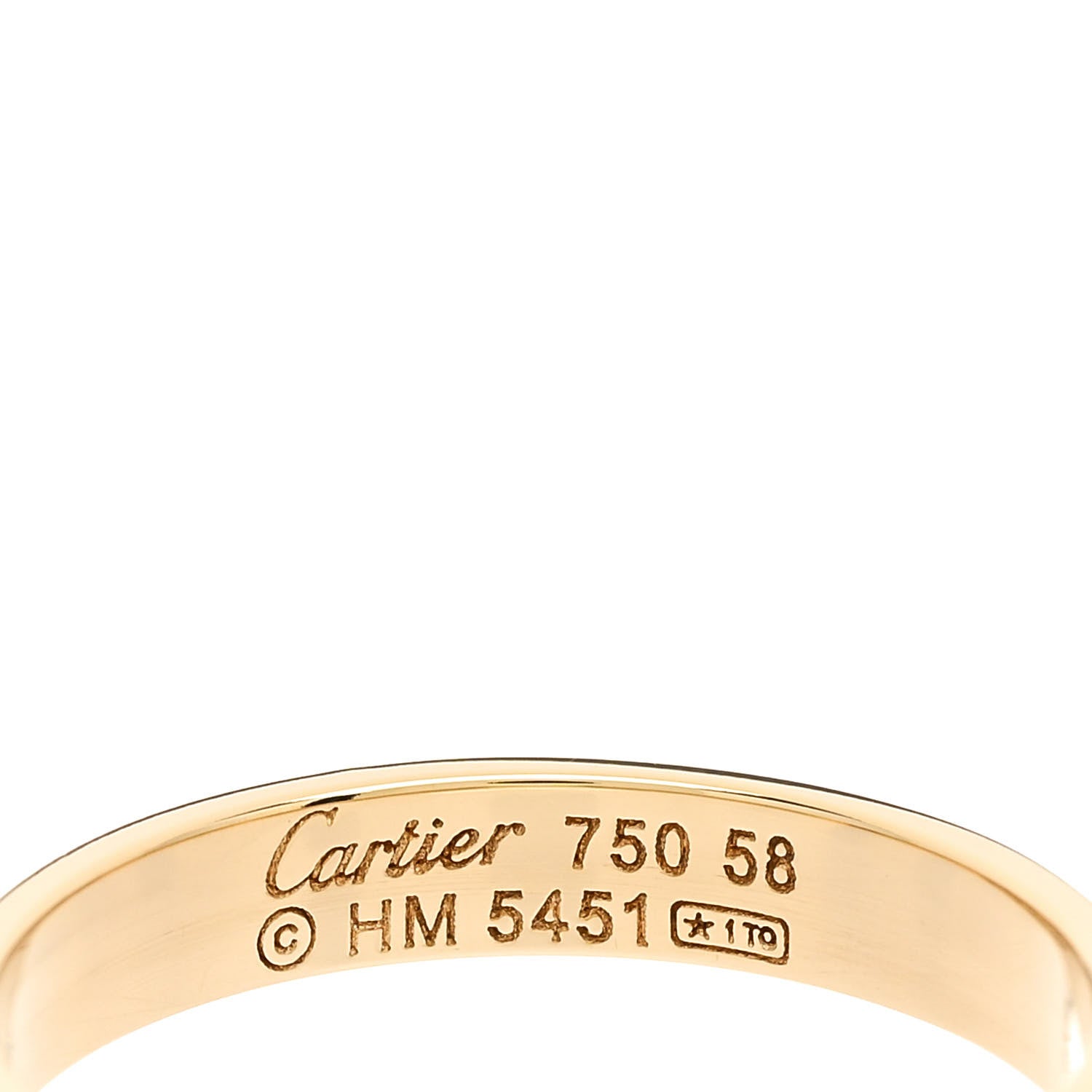 Cartier 18K Yellow Gold 3.5mm LOVE Wedding Band Ring 58 8.25 4 of 4