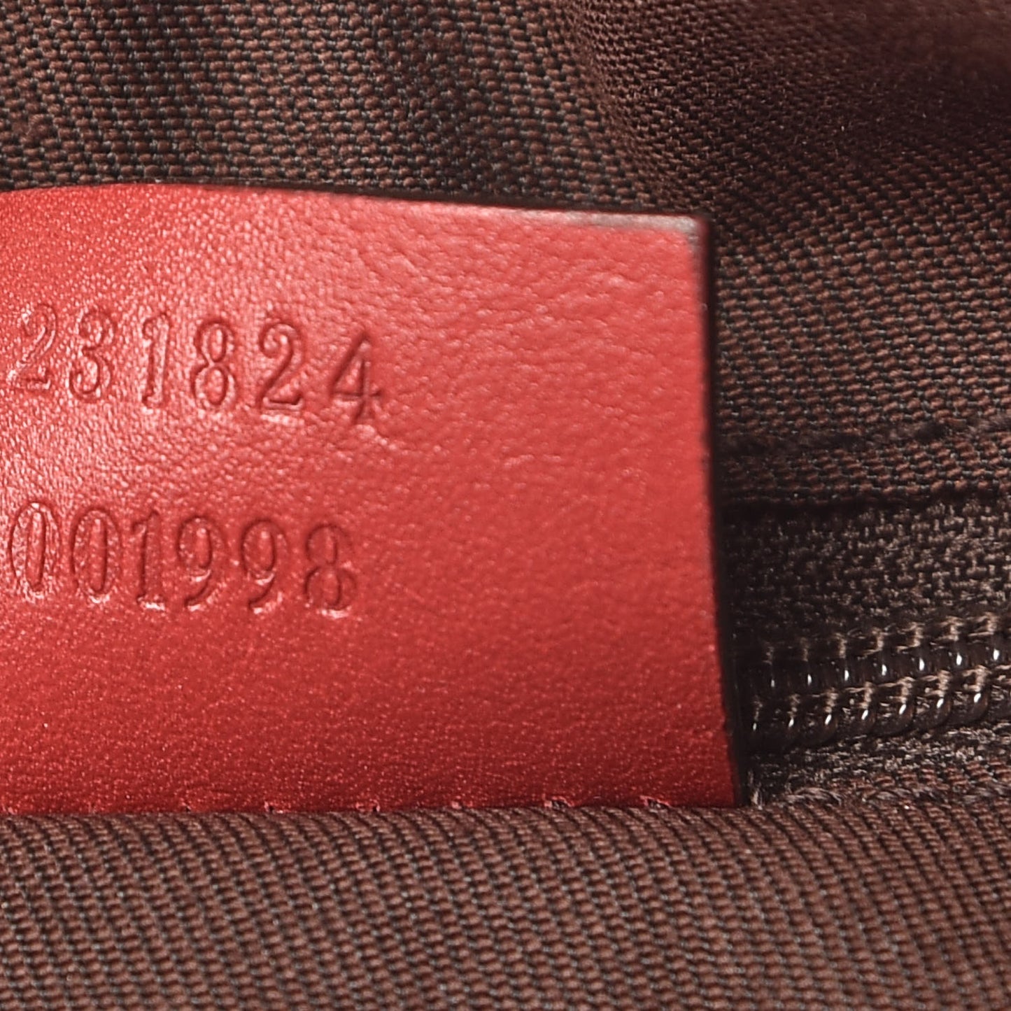 Guccissima Half Moon Bamboo Ring Hobo Red