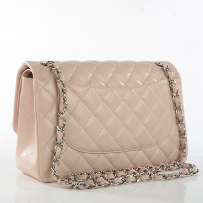 Chanel Caviar Quilted Jumbo Double Flap Light Pink 3 of 8