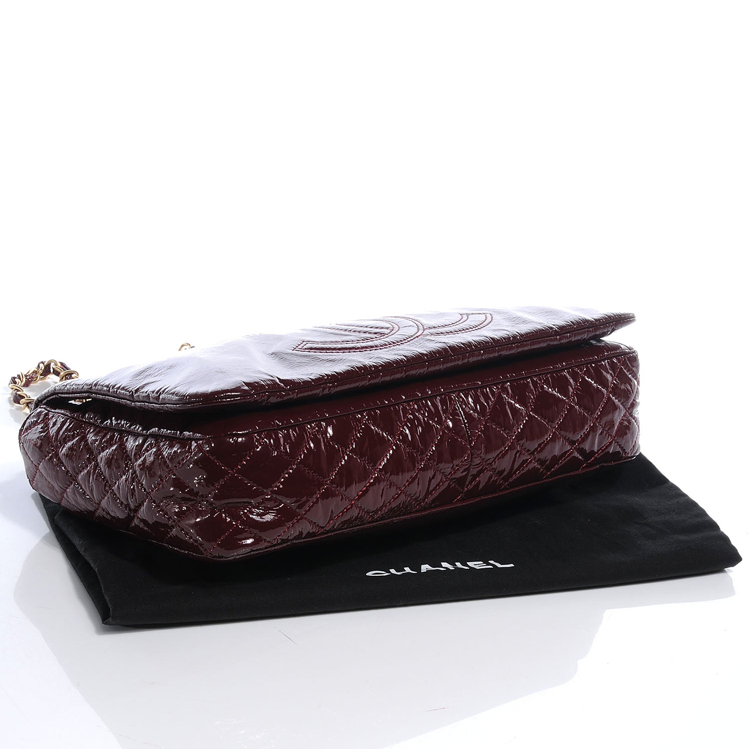 Chanel Vinyl Rock and Chain Medium Flap Bordeaux 4 of 9