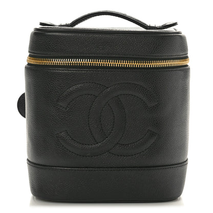 Chanel Caviar Vanity Cosmetic Case Black 1 of 10