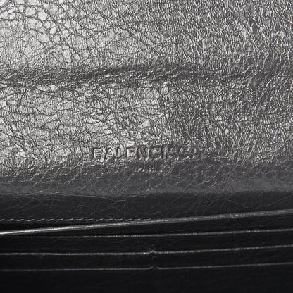 Balenciaga Agneau Classic Silver Hardware Money Wallet Gris Fossile 6 of 8