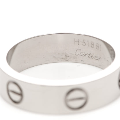 Cartier 18K White Gold 5.5mm LOVE Ring 55 7.25 6 of 7