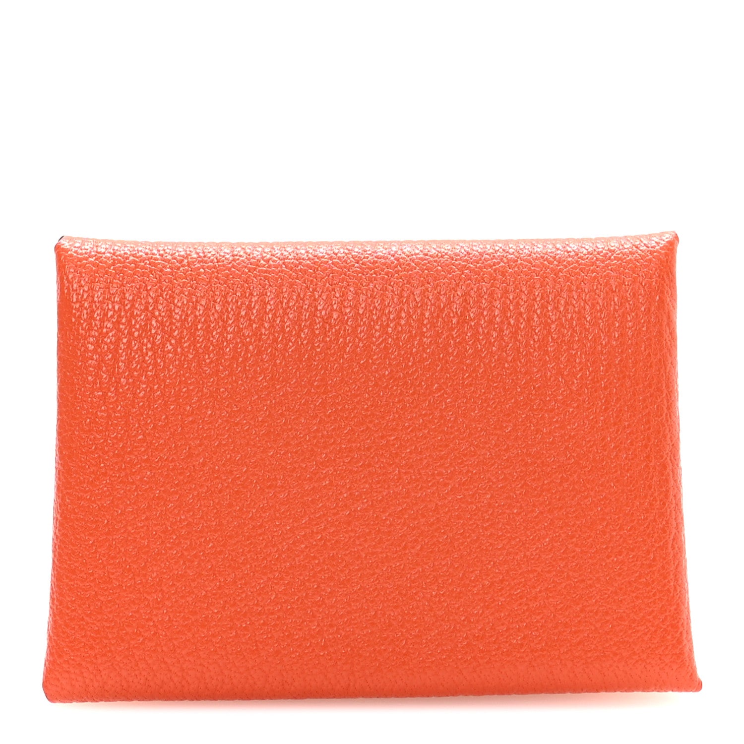 Hermes Chevre Chamkila Calvi Duo Card Case Orange 1 of 7
