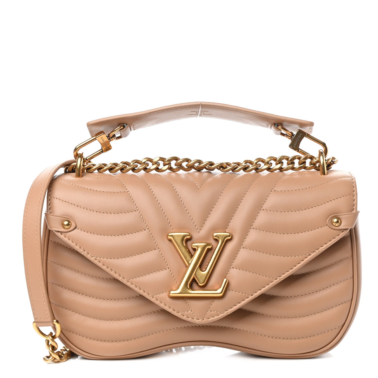 Louis Vuitton Calfskin New Wave Chain MM Noisette 1 of 11