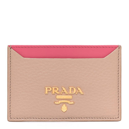 Prada Daino Colour Card Holder Cammeo Peonia 1 of 8