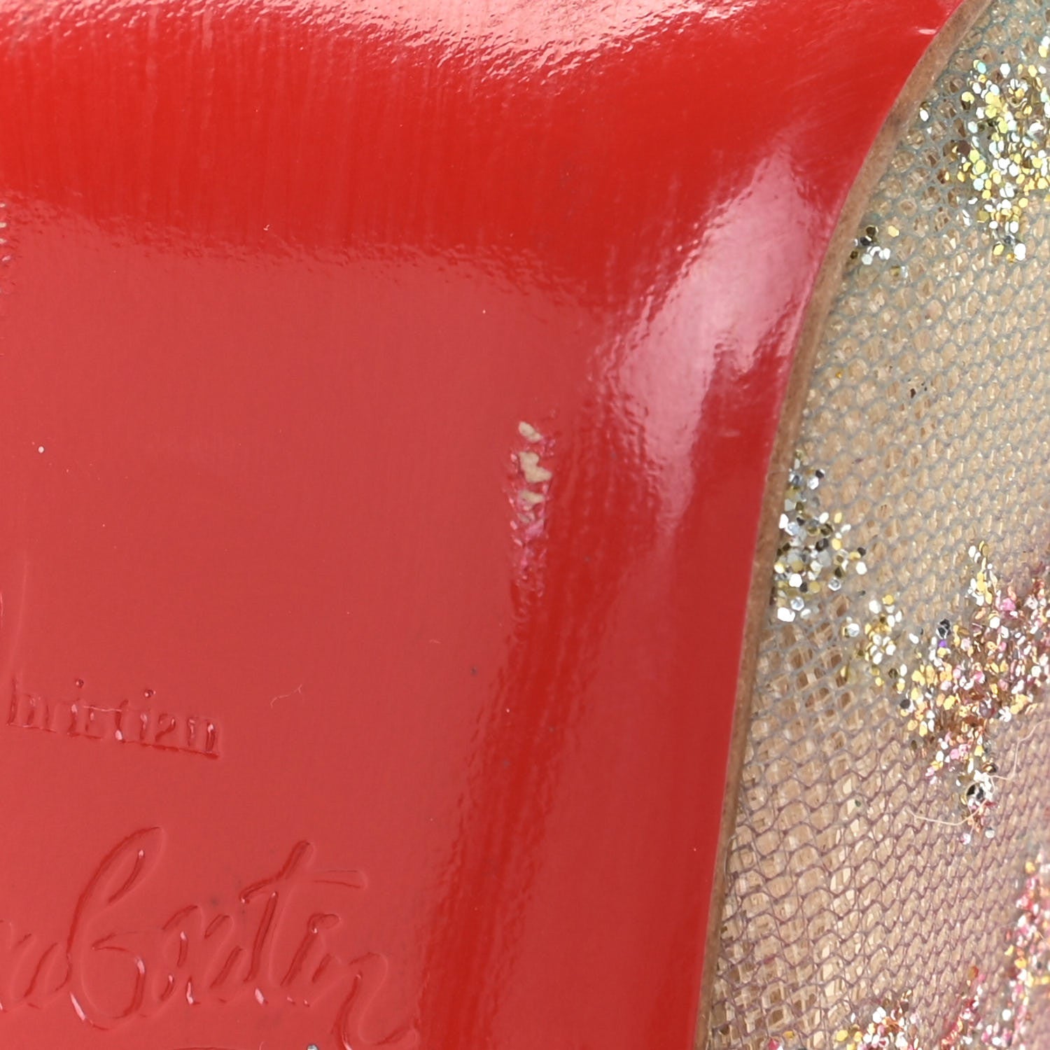 Christian Louboutin Rete Tulle Nancy Bootie 100 Ankle Boots 38.5 Multicolor Blush 14 of 14
