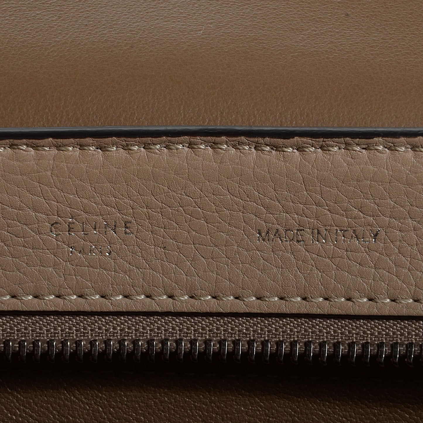 Drummed Calfskin Suede Medium Trapeze Dune