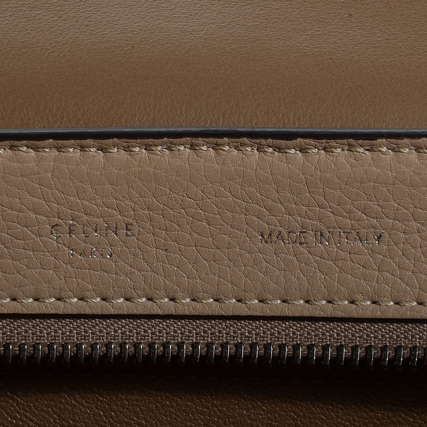 Celine Drummed Calfskin Suede Medium Trapeze Dune 7 of 9