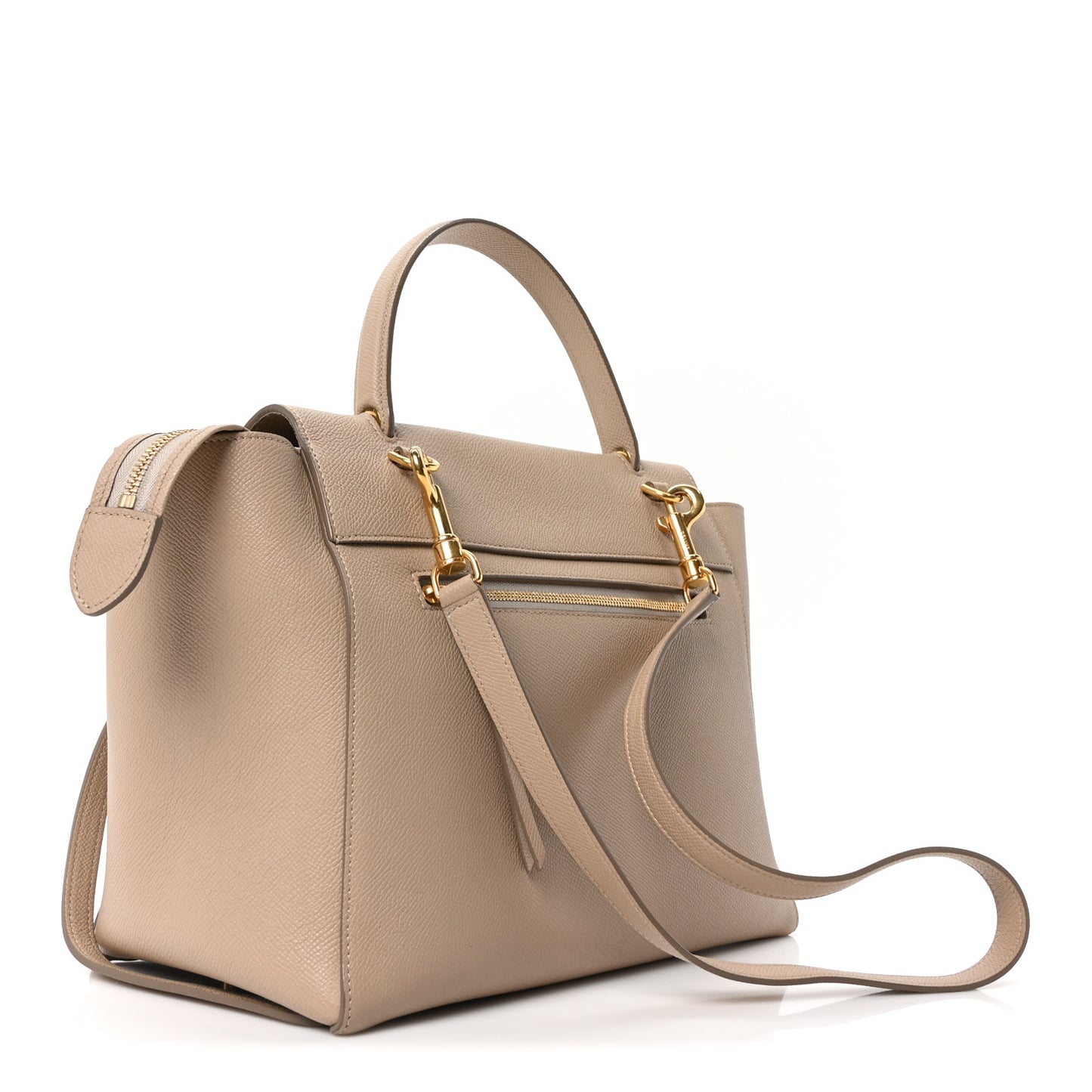 Grained Calfskin Mini Belt Bag Light Taupe