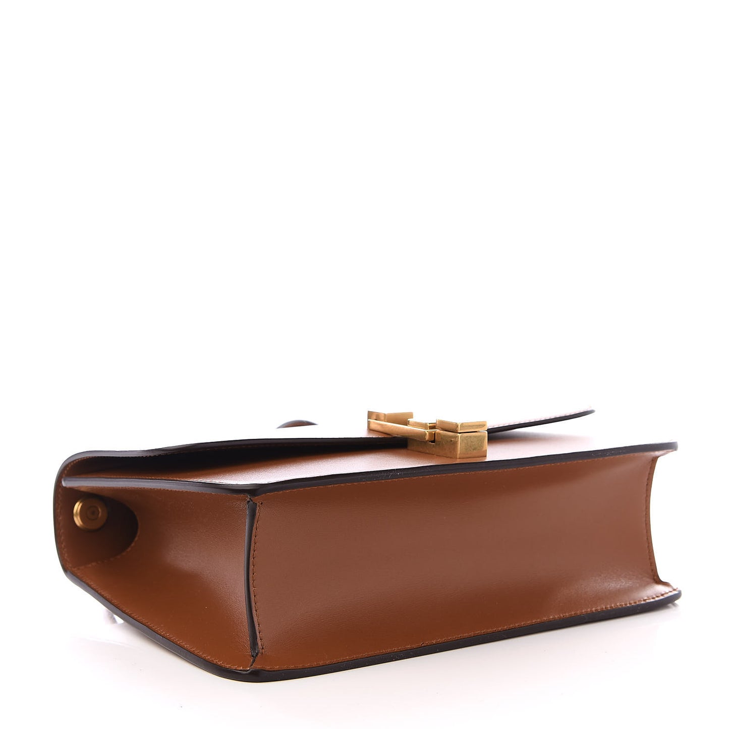 Smooth Calfskin Carre Satchel Brown