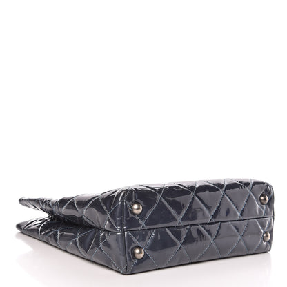Chanel Patent Quilted Reissue 2.55 Tote Blue 4 of 15