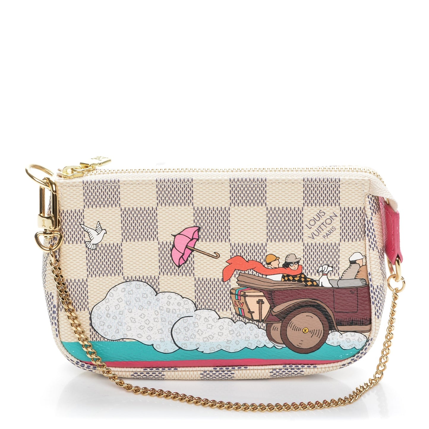 Damier Azur 2015 Christmas Animation Mini Pochette Accessories