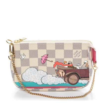 Louis Vuitton Damier Azur 2015 Christmas Animation Mini Pochette Accessories 1 of 7