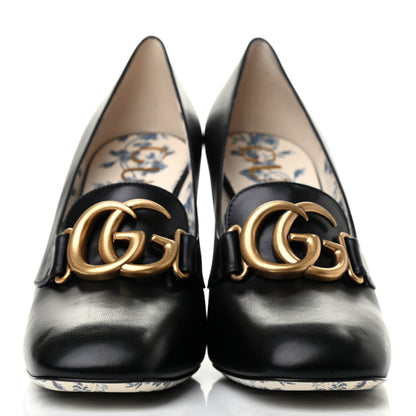 Gucci Malaga Kid GG Victoire 95mm Loafer Pumps 40.5 Black 2 of 7