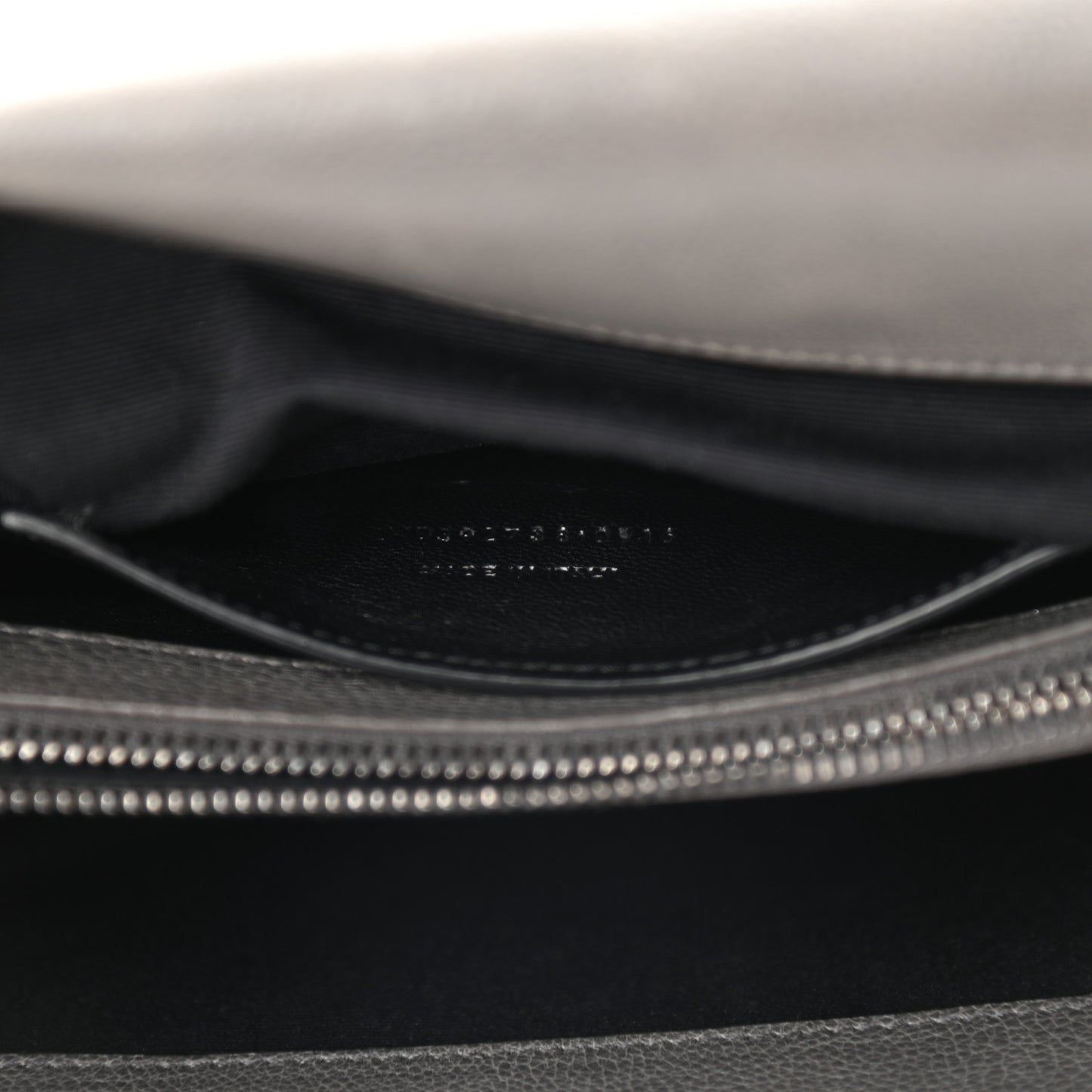 Matelasse Chevron Monogram Large College Satchel Grey