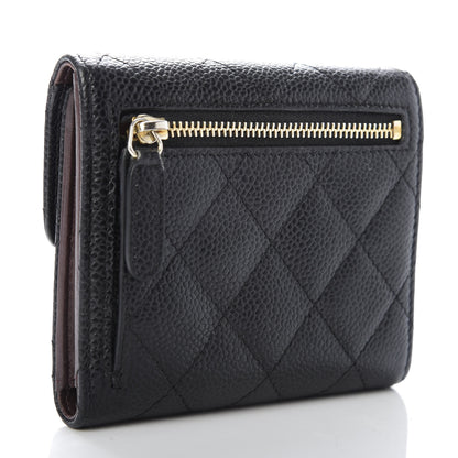 Chanel Caviar Quilted Compact Flap Wallet Black 3 of 8