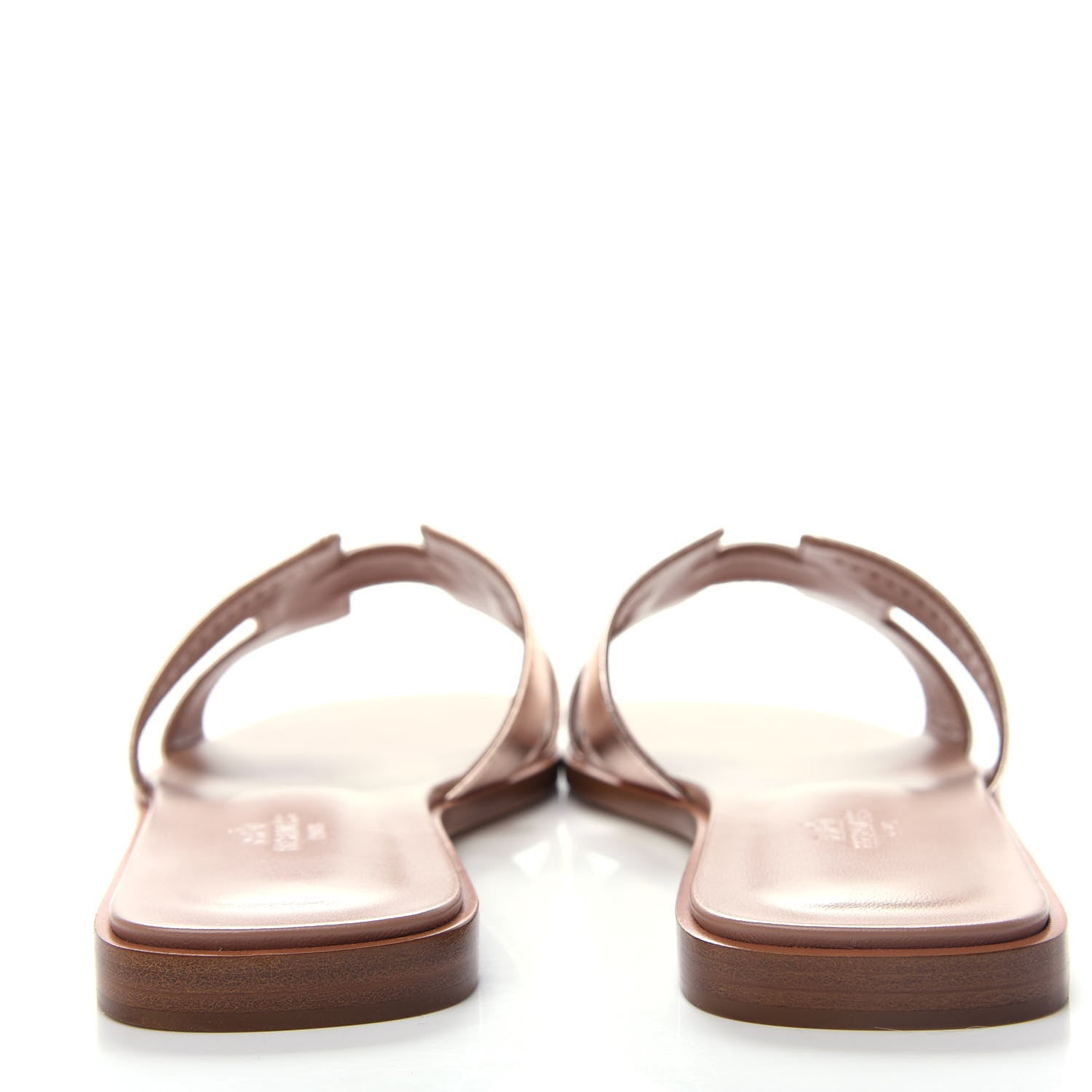 Hermes Metallic Oran Sandals 39 Rose Dore 7 of 10