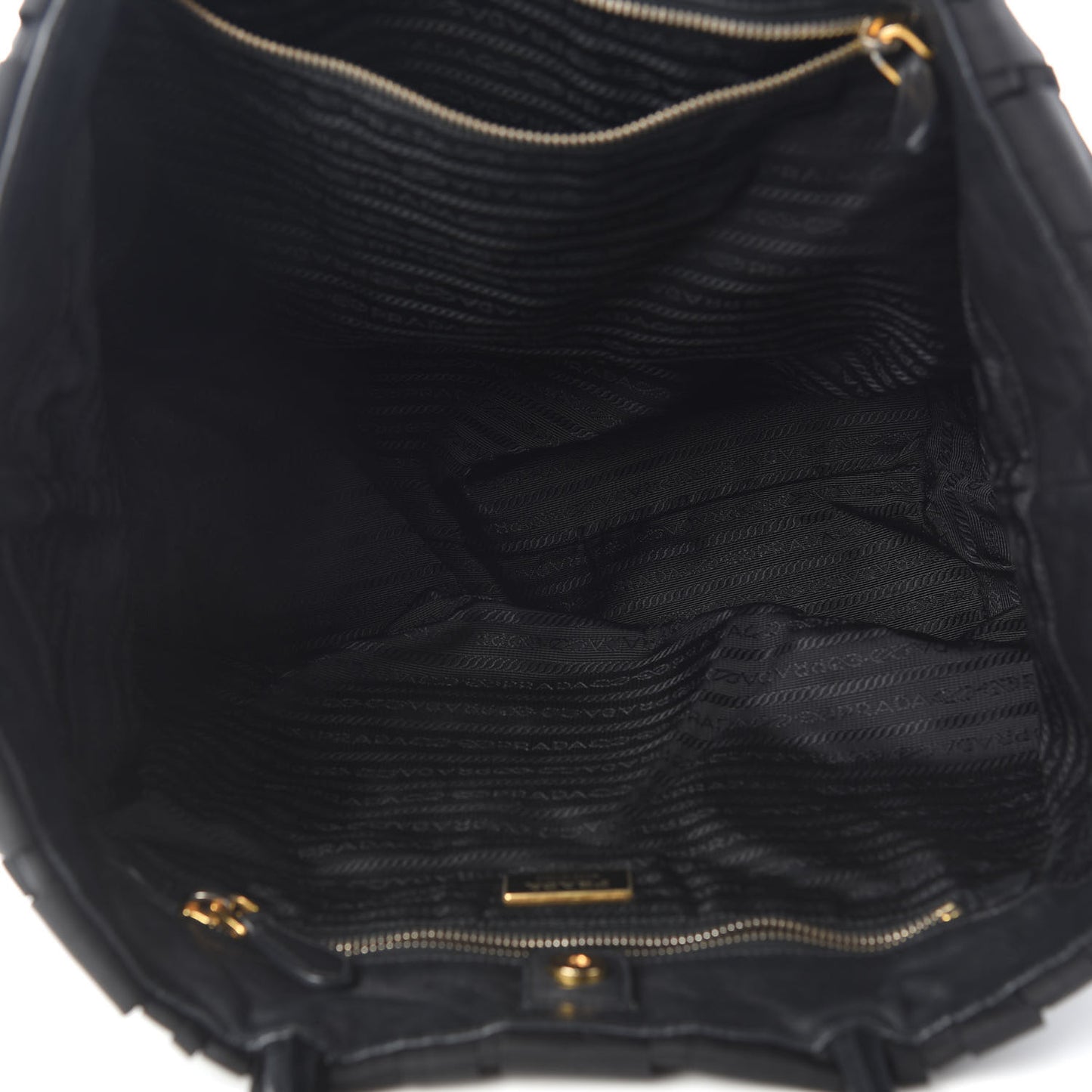 Tessuto Nylon Woven Shopping Tote Black