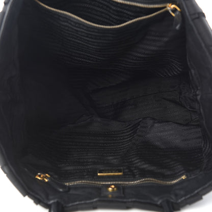 Prada Tessuto Nylon Woven Shopping Tote Black 4 of 7