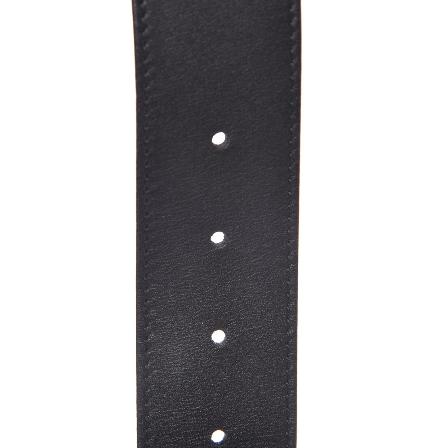 Moon Calfskin Nickel Double G 40mm Belt 80 32 Black