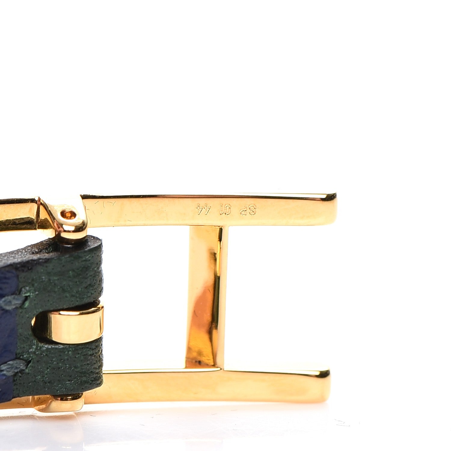 Hermes Epsom Behapi Double Tour Bracelet XS Bleu Saphir Vert Anglais 6 of 7