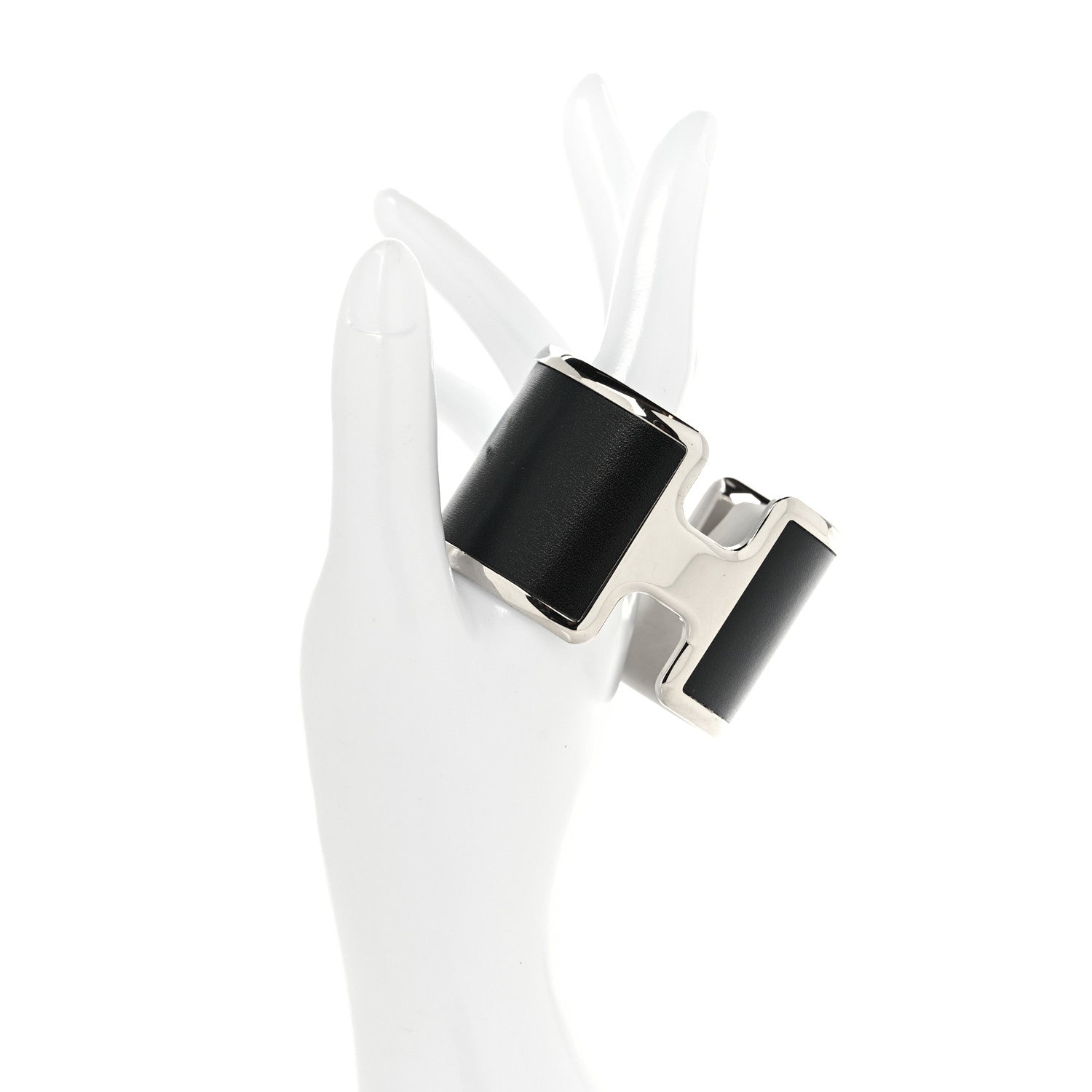 Hermes Box Olympe Cuff Bracelet Black 2 of 5