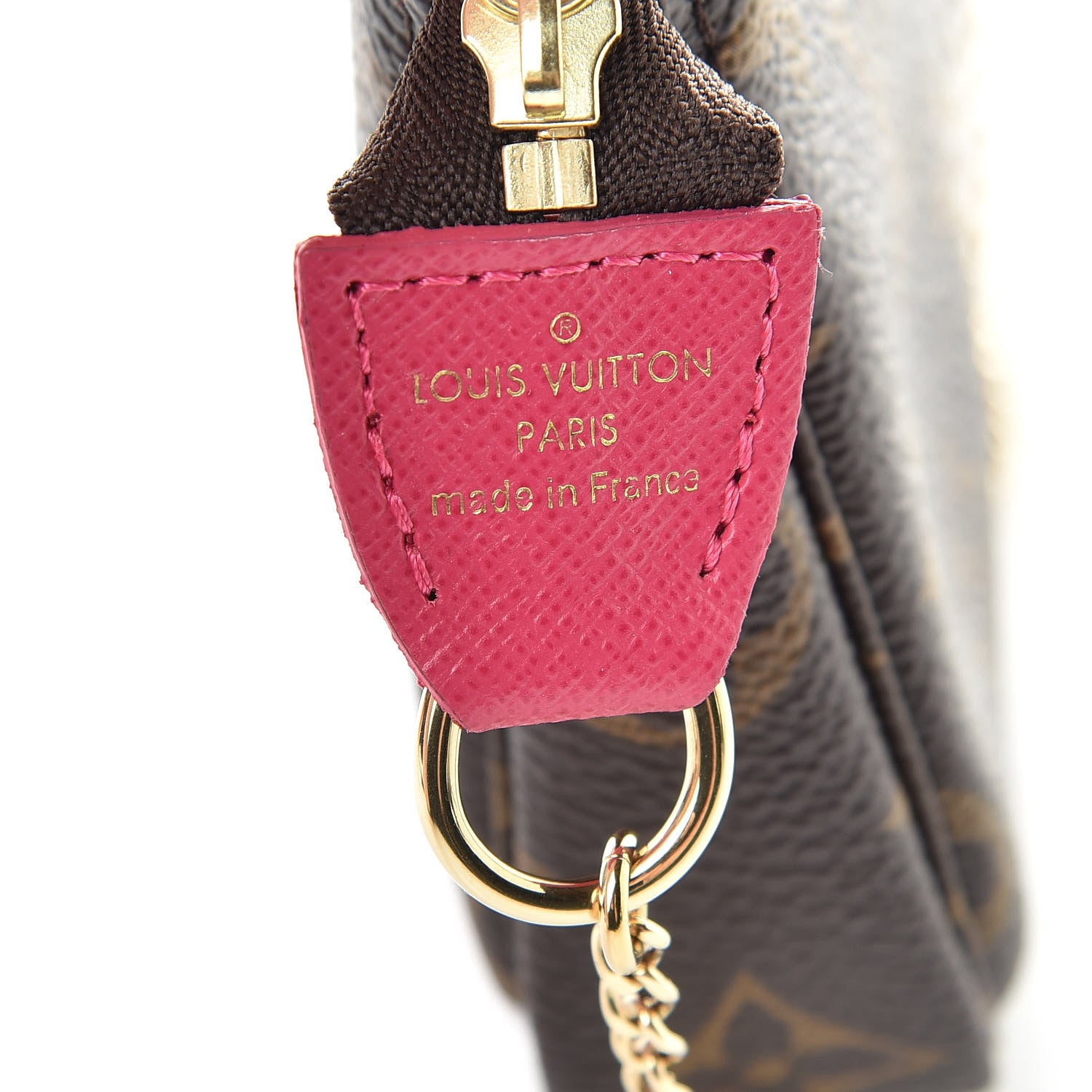 Louis Vuitton Monogram 2019 Christmas Animation Mini Courchevel Pochette Accessories Fuchsia 6 of 7