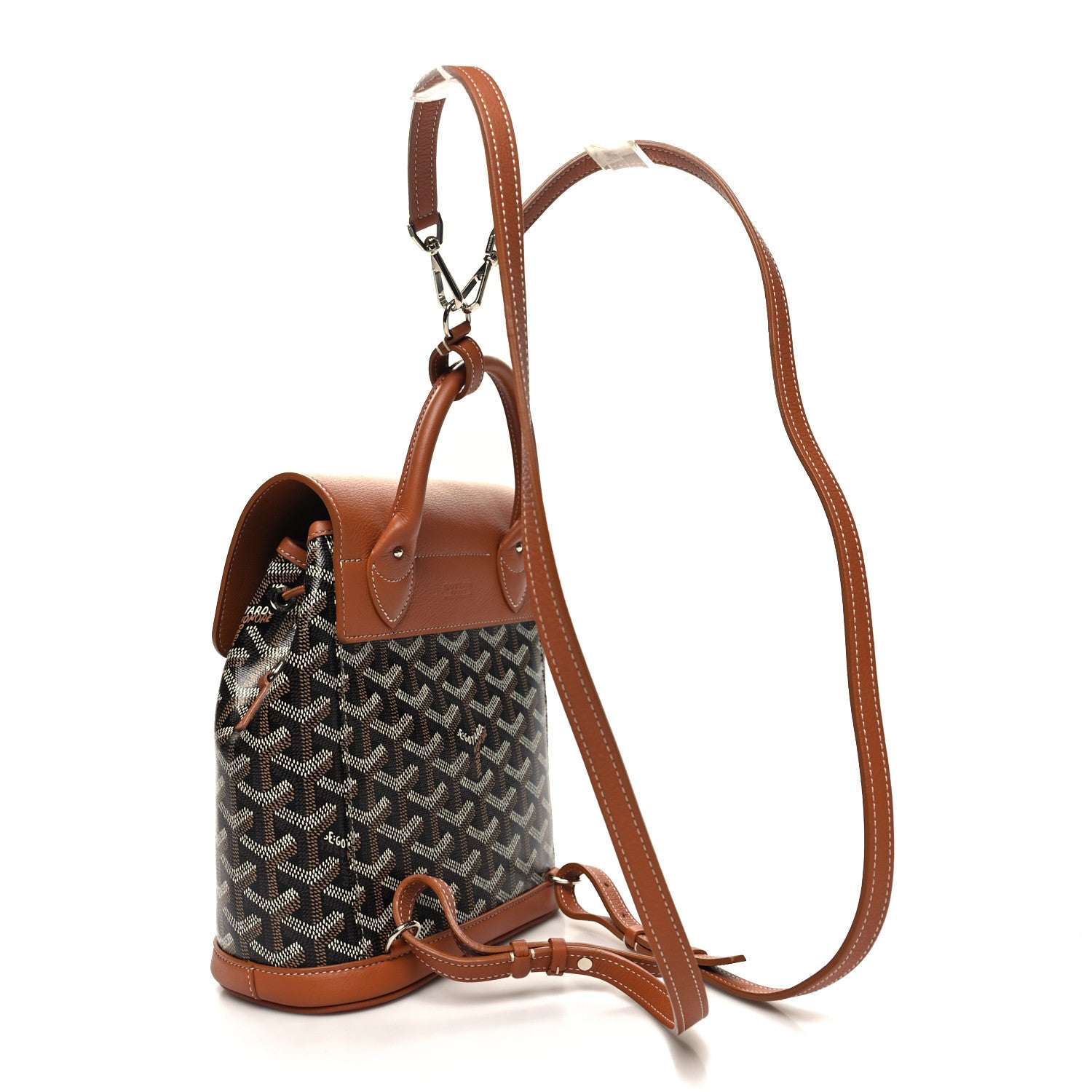 Goyard Goyardine Calfskin Mini Alpin Backpack Black Gold 3 of 9